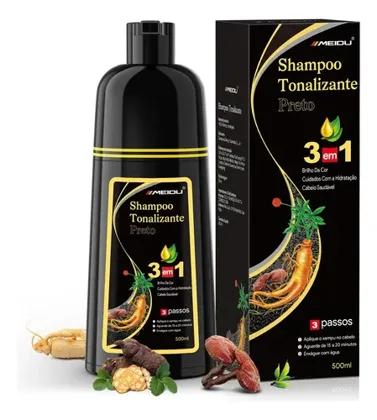 Shampoo Tonalizante Preto 500ml com caixa